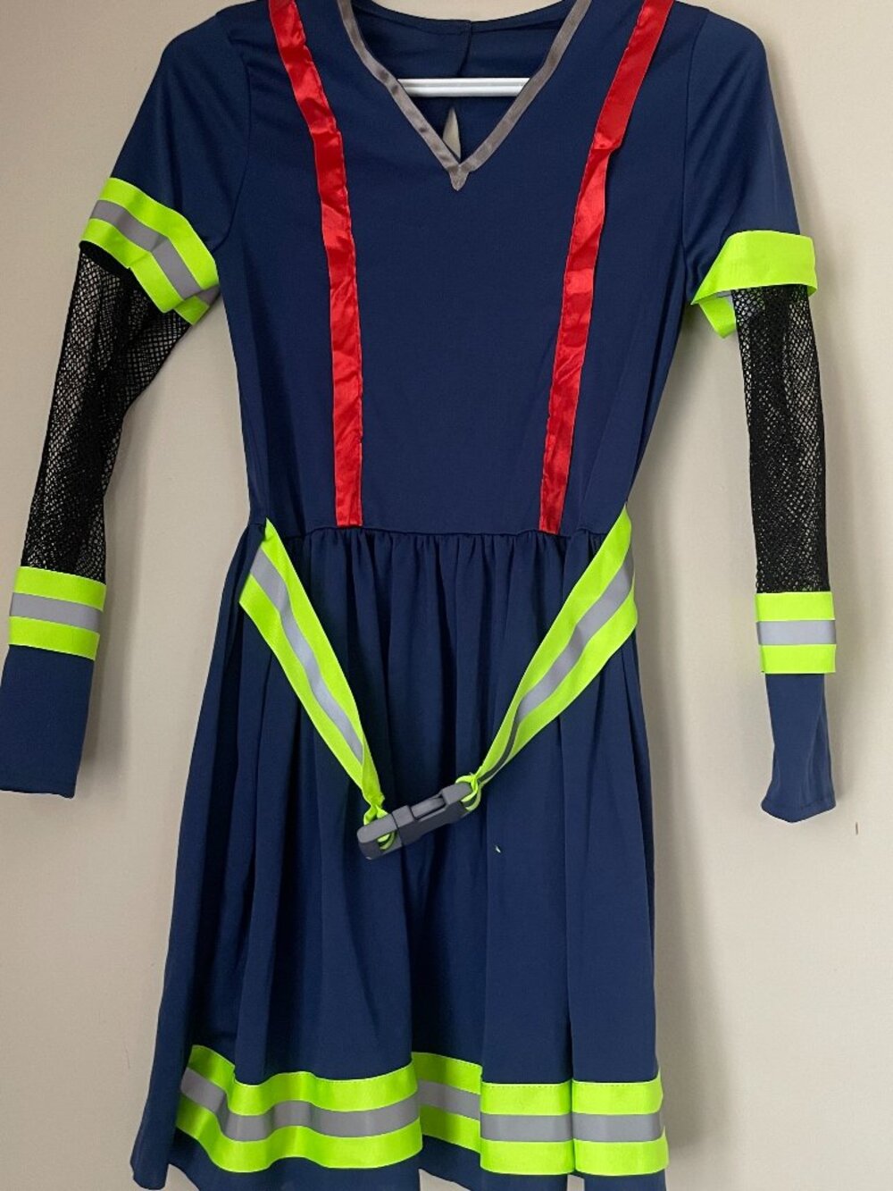 Firefighter Costume Dress w/ Reflective Trim